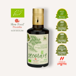 Olio Extravergine di Oliva Biologico Monocultivar Ogliarola Garganica Il Secolare 250ml - Presidio Slow Food