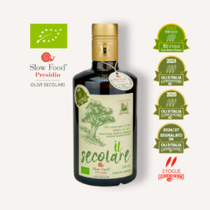Olio Extravergine di Oliva Biologico Monocultivar Ogliarola Garganica Il Secolare 500ml - Presidio Slow Food