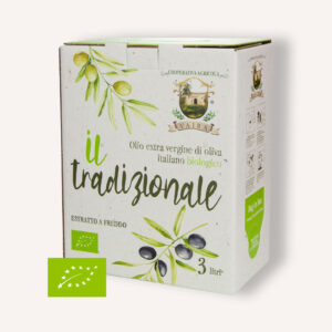 Olio Extravergine di Oliva Biologico Il Tradizionale 3lt - Formato Bag in Box