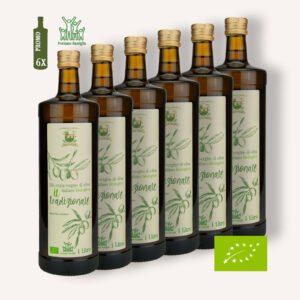 6 Pack - Olio Extravergine di Oliva Biologico Il Tradizionale 1lt - Formato Bottiglia